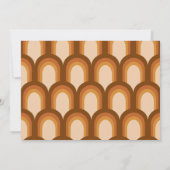 Groovy Retro 70s Design in Brown PHOTO Wedding Save The Date (Achterkant)