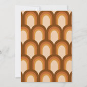 Groovy Retro 70s design in Brown Vrijgezellenfeest Kaart (Achterkant)