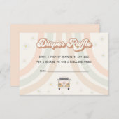 groovy retro 70s diaper raffle call insert informatiekaartje