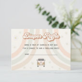 groovy retro 70s diaper raffle call insert informatiekaartje
