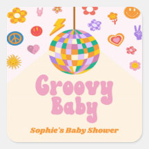 Groovy Retro 70's Disco Ball Baby shower Favor