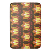 Groovy Retro 70s Flowers Badmat (Voorkant Verticaal)