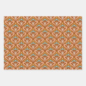 Groovy Retro 70s Flowers en Geometrische patronen Inpakpapier Vel (Voorkant 3)