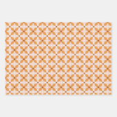 Groovy Retro 70s Flowers en Geometrische patronen Inpakpapier Vel (Voorkant 2)