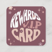 Groovy Retro 70s Fun Lashes Beauty Salon of Spa Klantenkaartje (Voorkant)