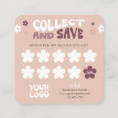 Groovy Retro 70s Fun Lashes Beauty Salon of Spa Klantenkaartje (Achterkant)