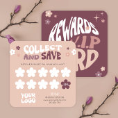 Groovy Retro 70s Fun Lashes Beauty Salon of Spa Klantenkaartje