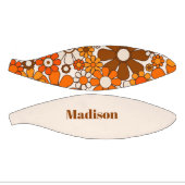 Groovy Retro 70s Gepersonaliseerd voor haar Bloeme Basketbal (Panelen)