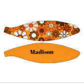 Groovy Retro 70s Gepersonaliseerd voor haar Bloeme Basketbal (Panelen)