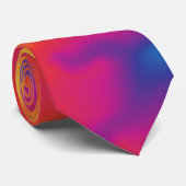 Groovy Retro 70s Hippie Rainbow Hues Tie Dye Stropdas (Opgerold)