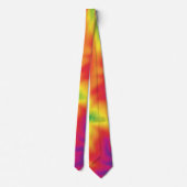 Groovy Retro 70s Hippie Rainbow Hues Tie Dye Stropdas (Achterkant)