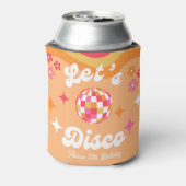 Groovy Retro 70s Laten we Disco Any Age Verjaardag Blikjeskoeler (Blikje Achterkant)