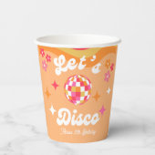 Groovy Retro 70s Laten we Disco Any Age Verjaardag Papieren Bekers (Achterkant)