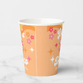 Groovy Retro 70s Laten we Disco Any Age Verjaardag Papieren Bekers (Links)