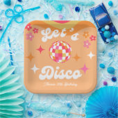 Groovy Retro 70s Laten we Disco Any Age Verjaardag Papieren Bordje (Feest)