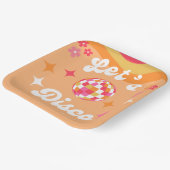 Groovy Retro 70s Laten we Disco Any Age Verjaardag Papieren Bordje (Gebogen)