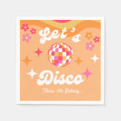 Groovy Retro 70s Laten we Disco Any Age Verjaardag Servet (Voorkant)