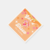 Groovy Retro 70s Laten we Disco Any Age Verjaardag Servet (Hoek)