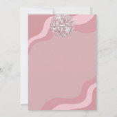 Groovy Retro 70s Laten we Disco Birthday Party Kaart (Achterkant)