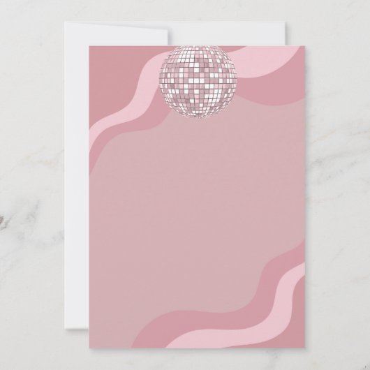 Groovy Retro 70s Laten we Disco Birthday Party Kaart (Achterkant)