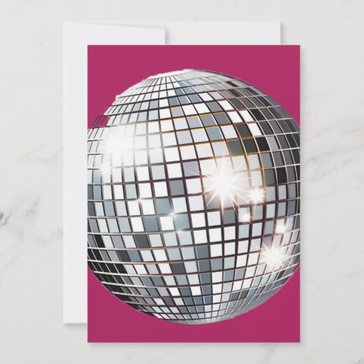 Groovy Retro 70s Laten we Disco Birthday Party Kaart (Achterkant)