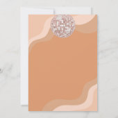 Groovy Retro 70s Laten we Disco Birthday Party Kaart (Achterkant)