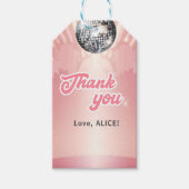 Groovy Retro 70s Let's Disco Verjaardagscadeau Lab Cadeaulabel (Voorkant)