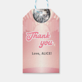 Groovy Retro 70s Let's Disco Verjaardagscadeau Lab Cadeaulabel