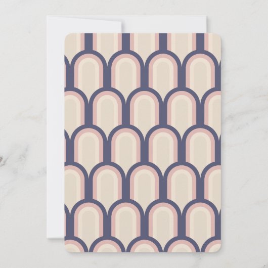 Groovy Retro 70s-ontwerp in beige Vrijgezellenfees Kaart (Achterkant)