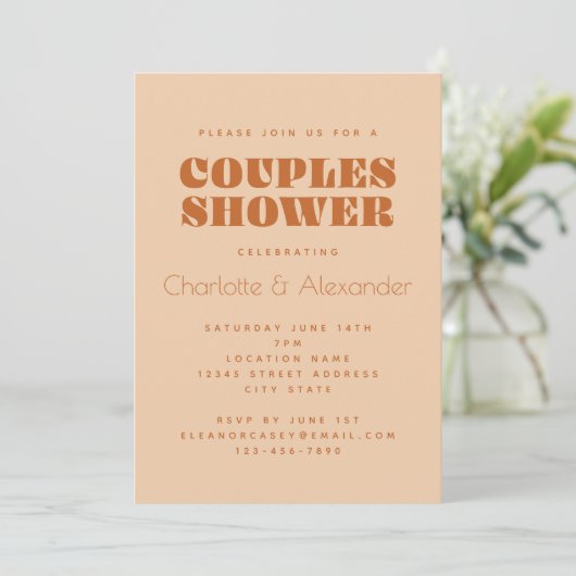 Groovy Retro 70s-ontwerp in een schoeisel met brui Kaart (Staand voorkant)