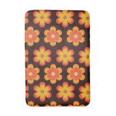 Groovy Retro 70s Orange and Yellow Flowers  Badmat (Voorkant Verticaal)