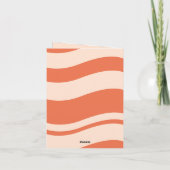 Groovy Retro 70s Peach Afstuderen bedankje Bedankkaart (Achterkant)