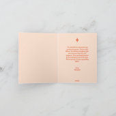 Groovy Retro 70s Peach Afstuderen bedankje Bedankkaart (Binnen)