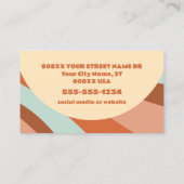 Groovy Retro 70s Psychedelic Hippy Flower Visitekaartje (Achterkant)