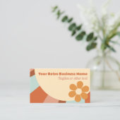 Groovy Retro 70s Psychedelic Hippy Flower Visitekaartje (Staand voorkant)