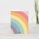 Groovy Retro 70s Rainbow Baby shower Bedankkaart (Achterkant)
