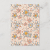 Groovy Retro 70s | Rainbow Diaper Raffle Informatiekaartje (Achterkant)