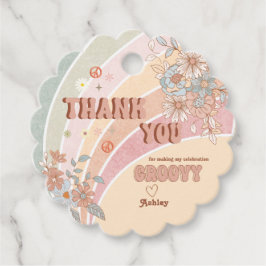 Groovy Retro 70s | Regenboog Bedankt Bedankjes Labels