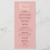 Groovy Retro 70s Summer Wedding Programma Programmakaart (Achterkant)