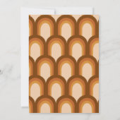 Groovy Retro 70s Terracotta Couples Baby shower Kaart (Achterkant)