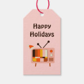 Groovy Retro 70's TV Holiday Cadeaulabel (Voorkant)
