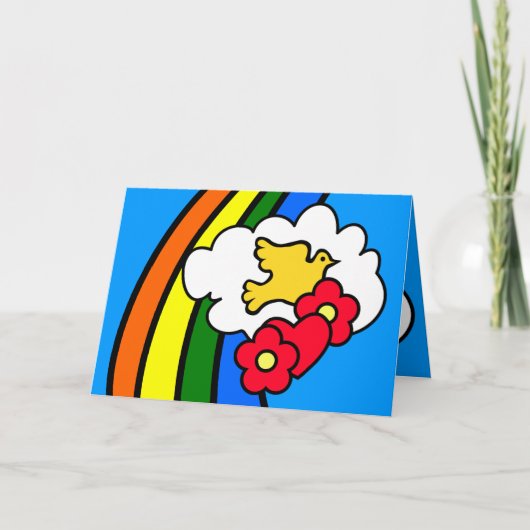 Groovy Retro 70's Verjaardag Kaart (Voorkant)