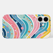 Groovy Retro 70s Wavy Abstract Case-Mate iPhone Case (Achterkant (horizontaal))