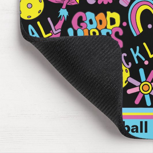 Groovy, retro 90, zwart muismat (Hoek)