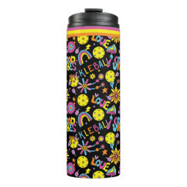 Groovy, retro 90, zwart thermosbeker