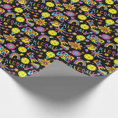 Groovy, retro 90s, cadeaupapier (Hoek)