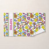 Groovy, retro 90s, wit handdoek (Handdoek)