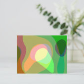 Groovy Retro Abstract art 710 Briefkaart (Staand voorkant)