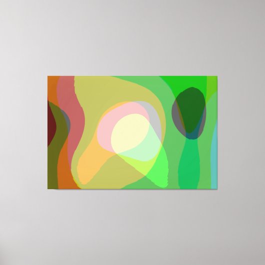 Groovy Retro Abstract art 710 Canvas Afdruk (Voorkant)