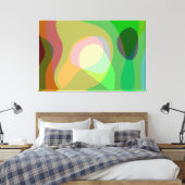 Groovy Retro Abstract art 710 Canvas Afdruk (Insitu (Slaapkamer))